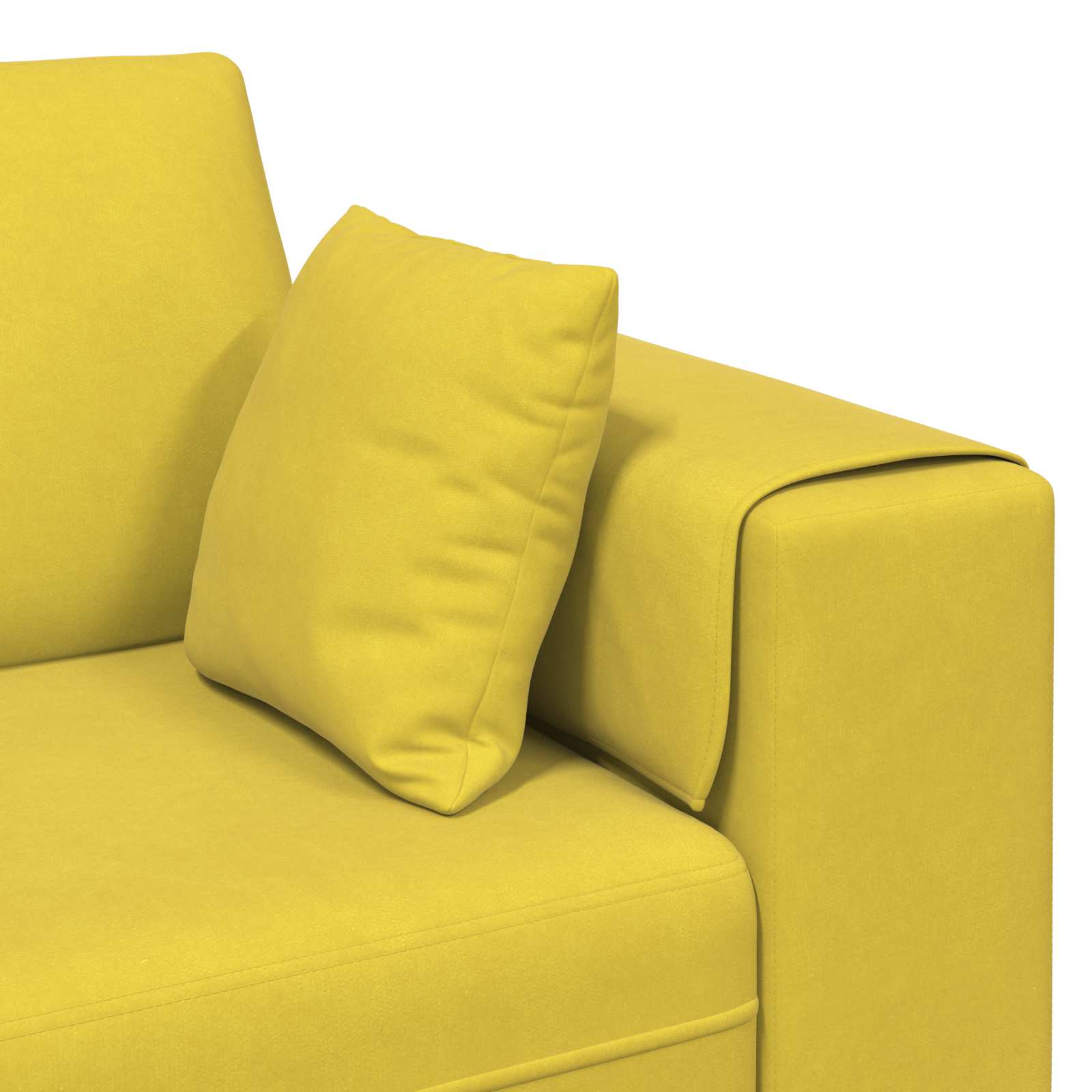 Sofa 3 pcs Žuta 250 x 188 x 76 cm Baršun