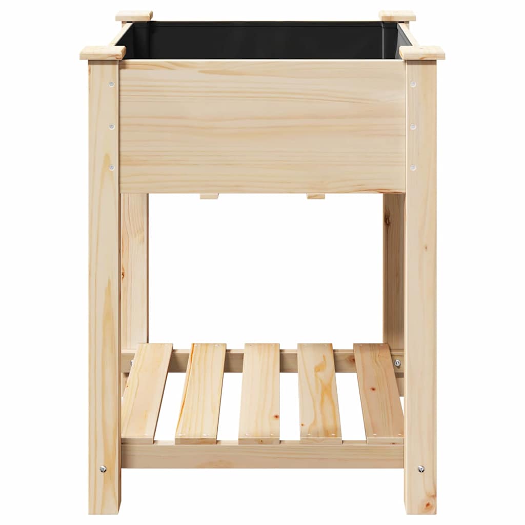 Vrtna saksija Bež 60,5 x 60 x 76,5 cm Čvrsto drvo jele