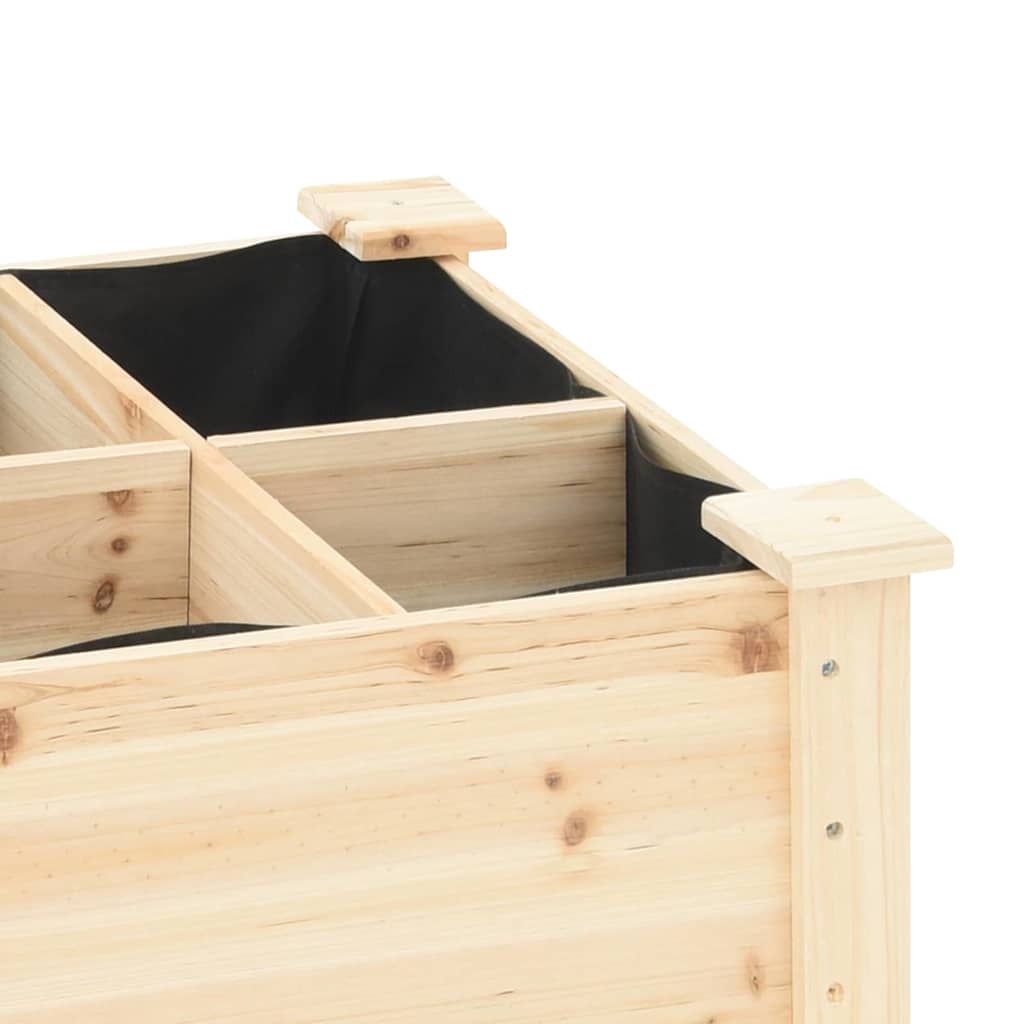 Vrtna saksija Bež 161,5 x 45 x 76,5 cm Čvrsto drvo jele
