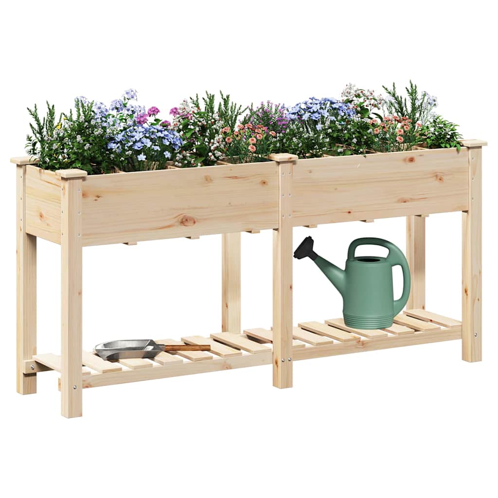 Vrtna saksija Bež 161,5 x 45 x 76,5 cm Čvrsto drvo jele