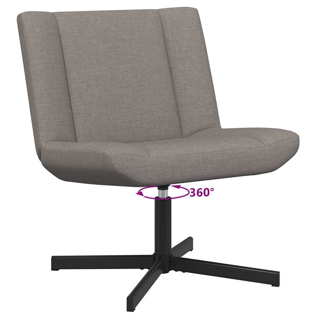 Stolica na kotačiće Sivosmeđa 63 x 75 x 76 cm tkanina
