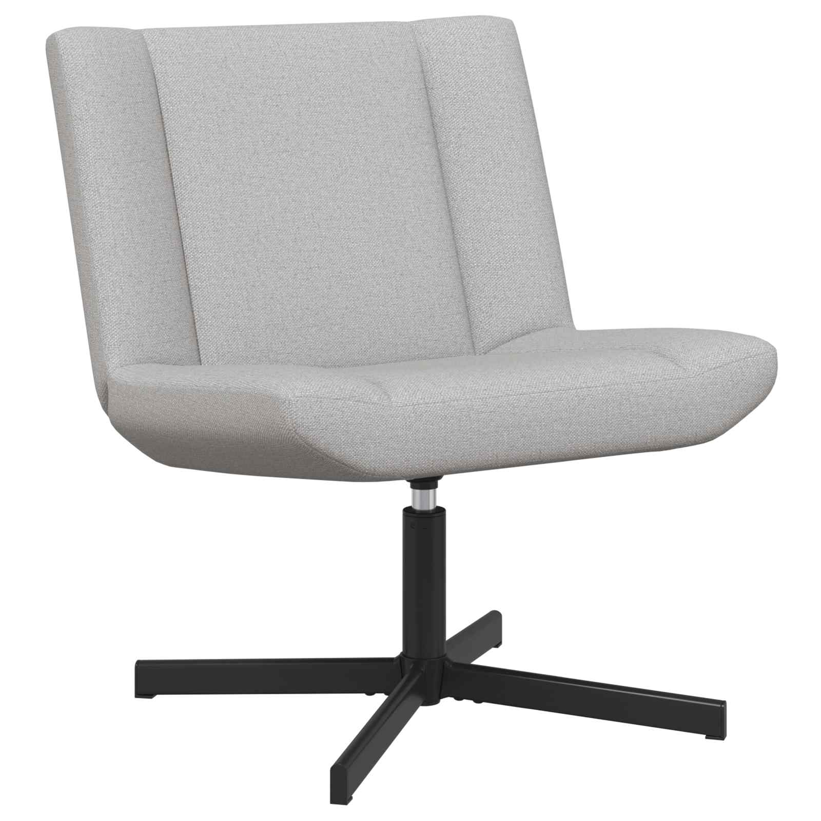 Stolica na kotačiće Oblačnosiva 63 x 75 x 76 cm tkanina