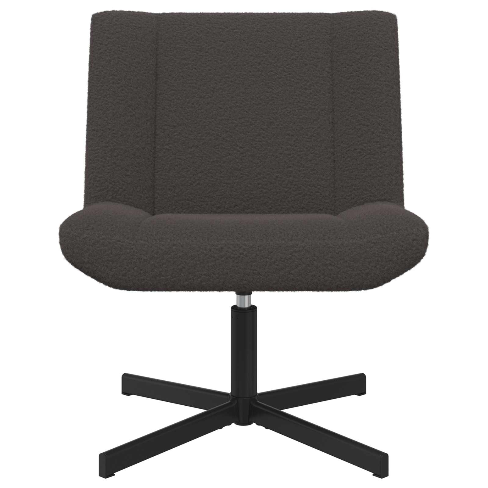 Stolica na kotačiće Tamno siva 63 x 75 x 76 cm Janjeća koža