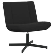 Stolica na kotačiće Crna 63 x 75 x 76 cm Janjeća koža