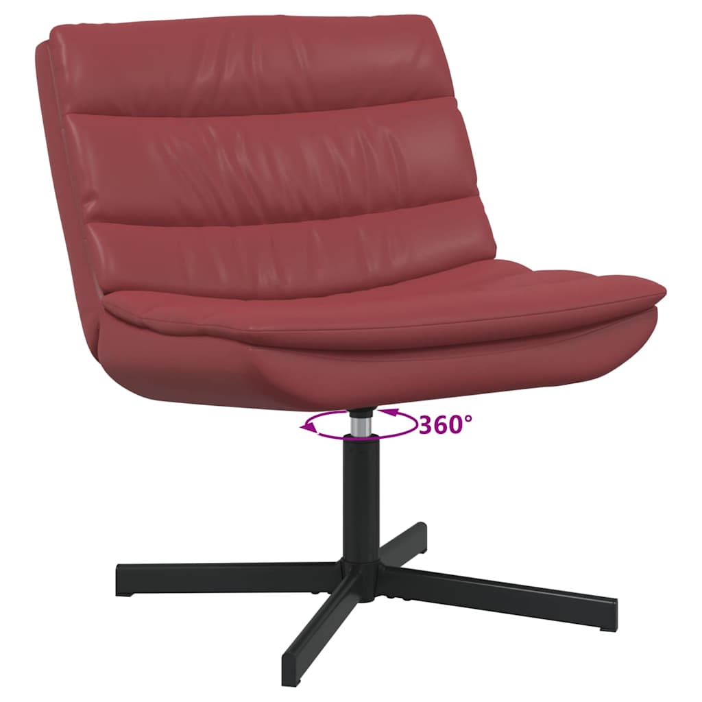 Stolica na kotačiće Vinska crvena 63 x 75 x 76 cm PU