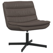 Stolica na kotačiće Smeđa 63 x 75 x 76 cm Sjajni PU