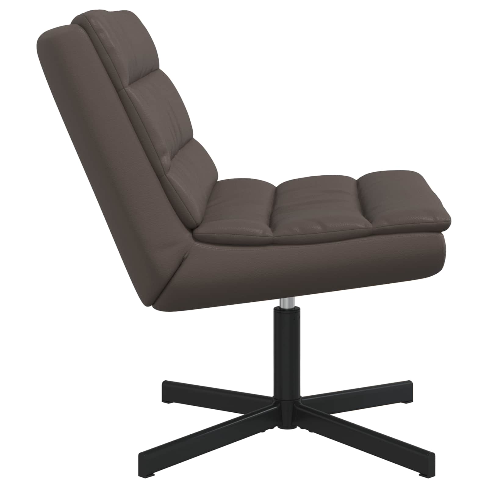 Stolica na kotačiće Smeđa 63 x 75 x 76 cm Sjajni PU