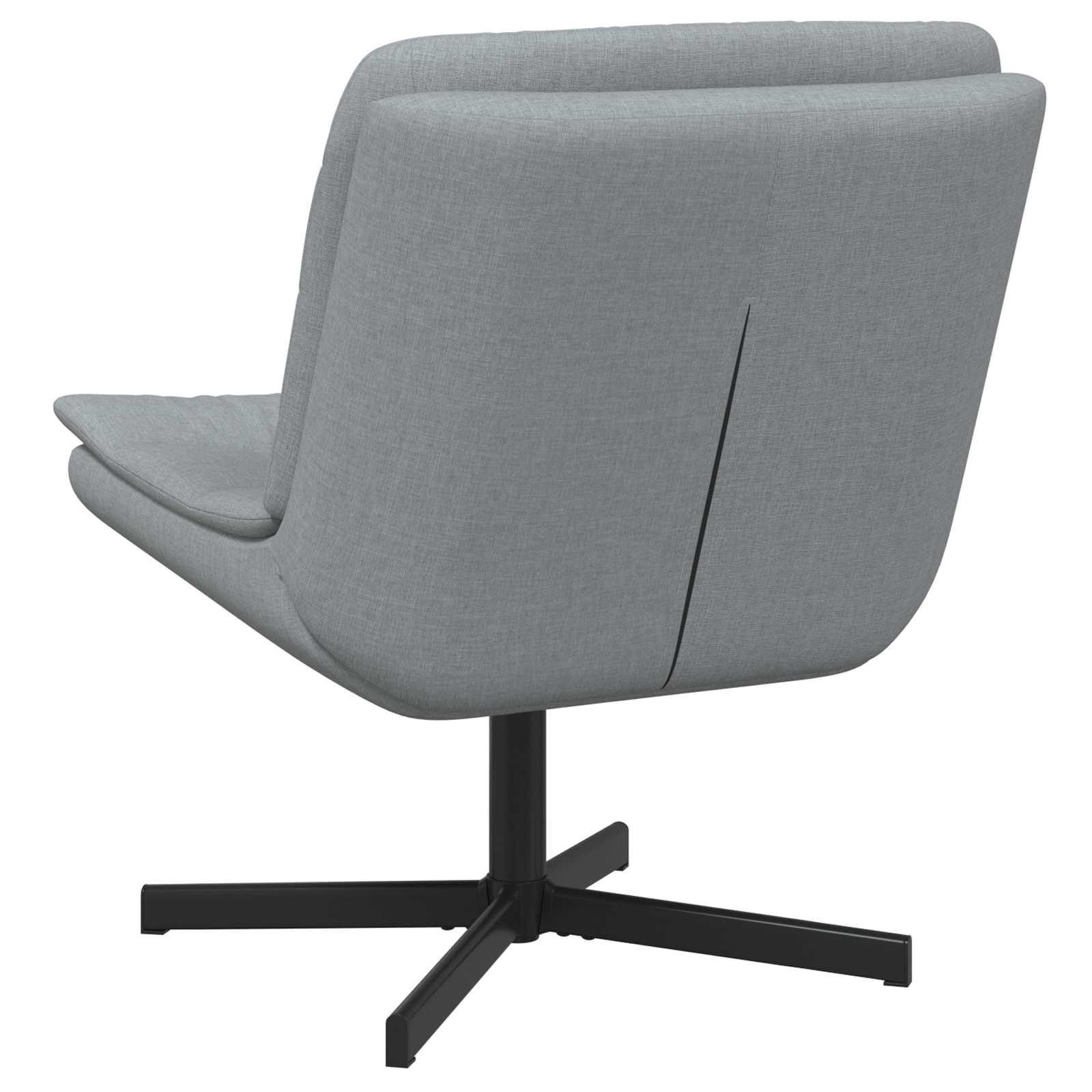 Stolica na kotačiće Svijetlo siva 63 x 75 x 76 cm tkanina