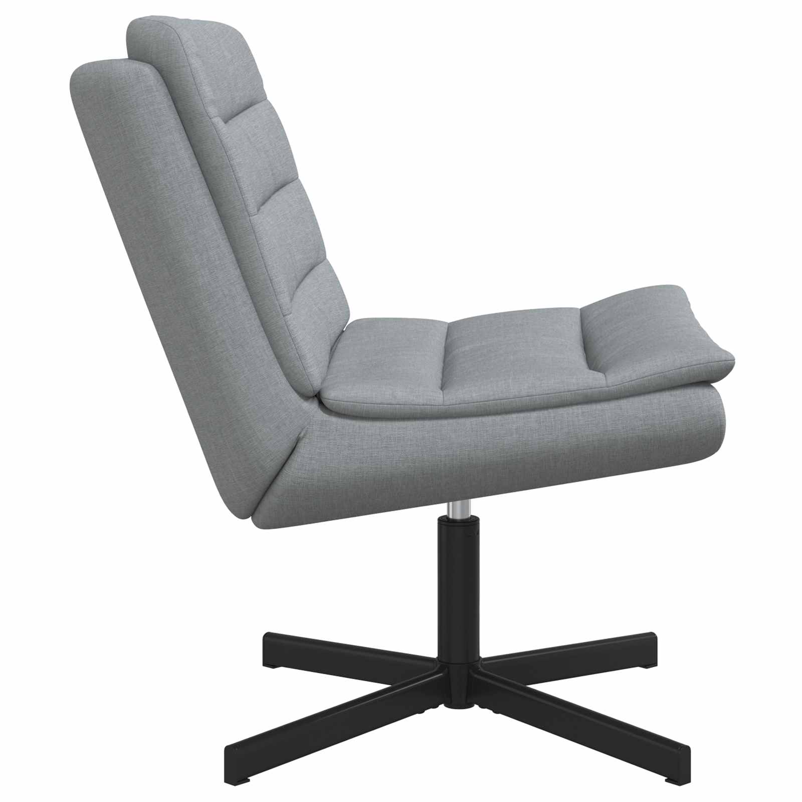 Stolica na kotačiće Svijetlo siva 63 x 75 x 76 cm tkanina