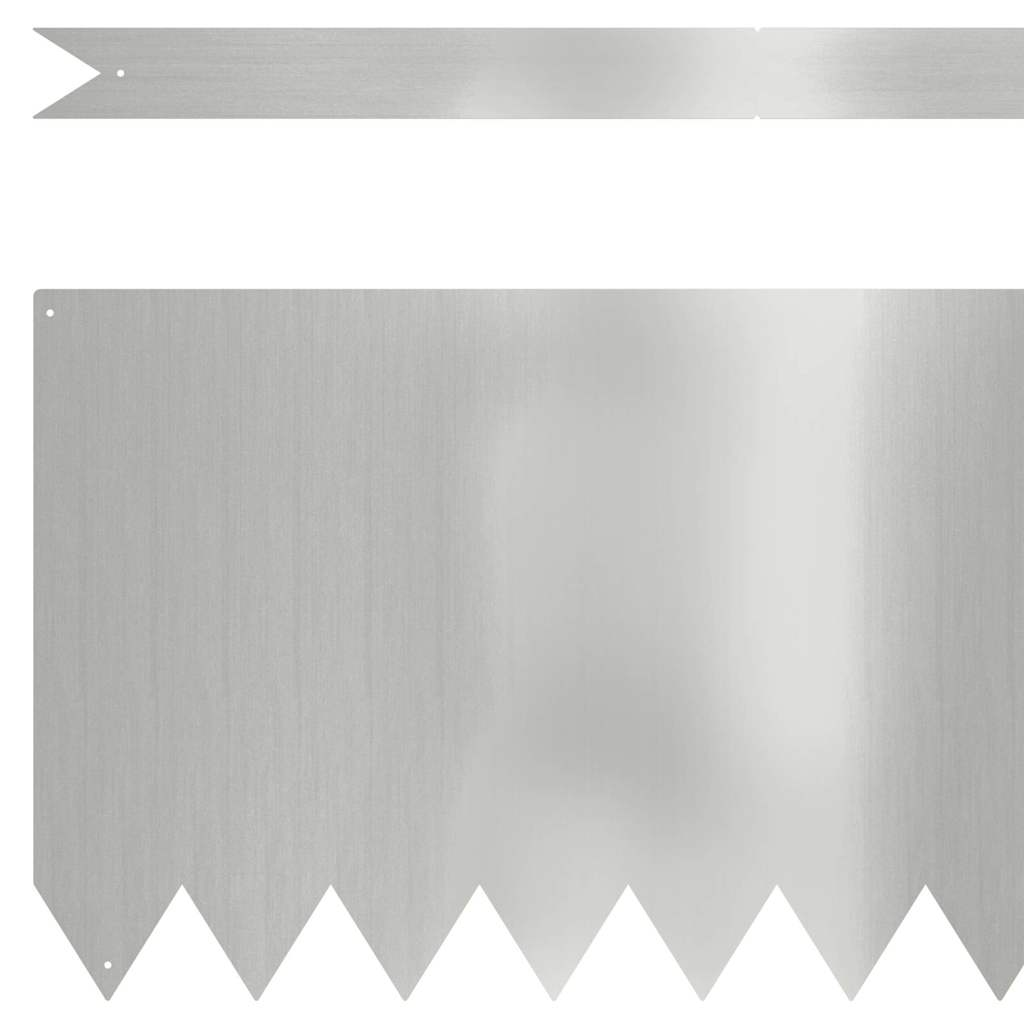 Ograda oko Travnjaka 50 pcs Srebrno 100 x 0,05 x 30 cm