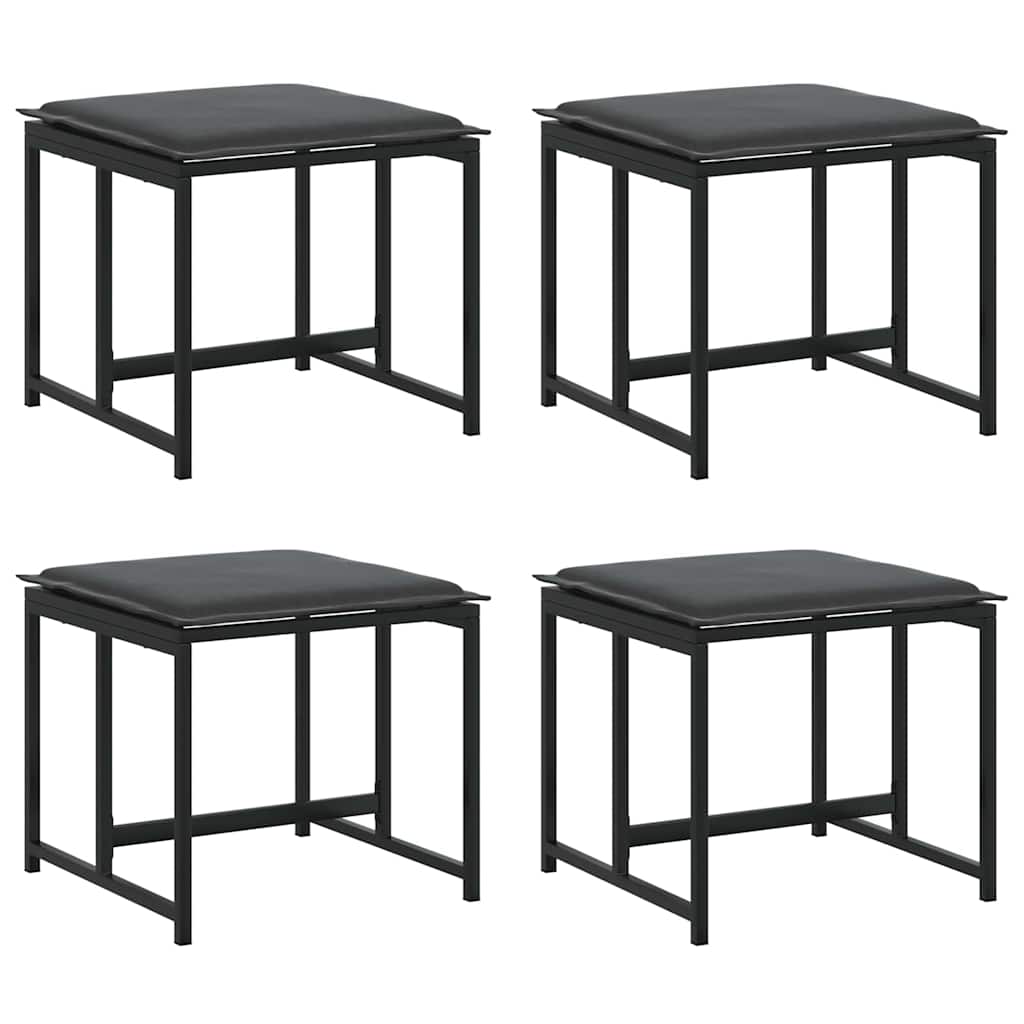 Vrtni set za objed 9 pcs Crna Čelik