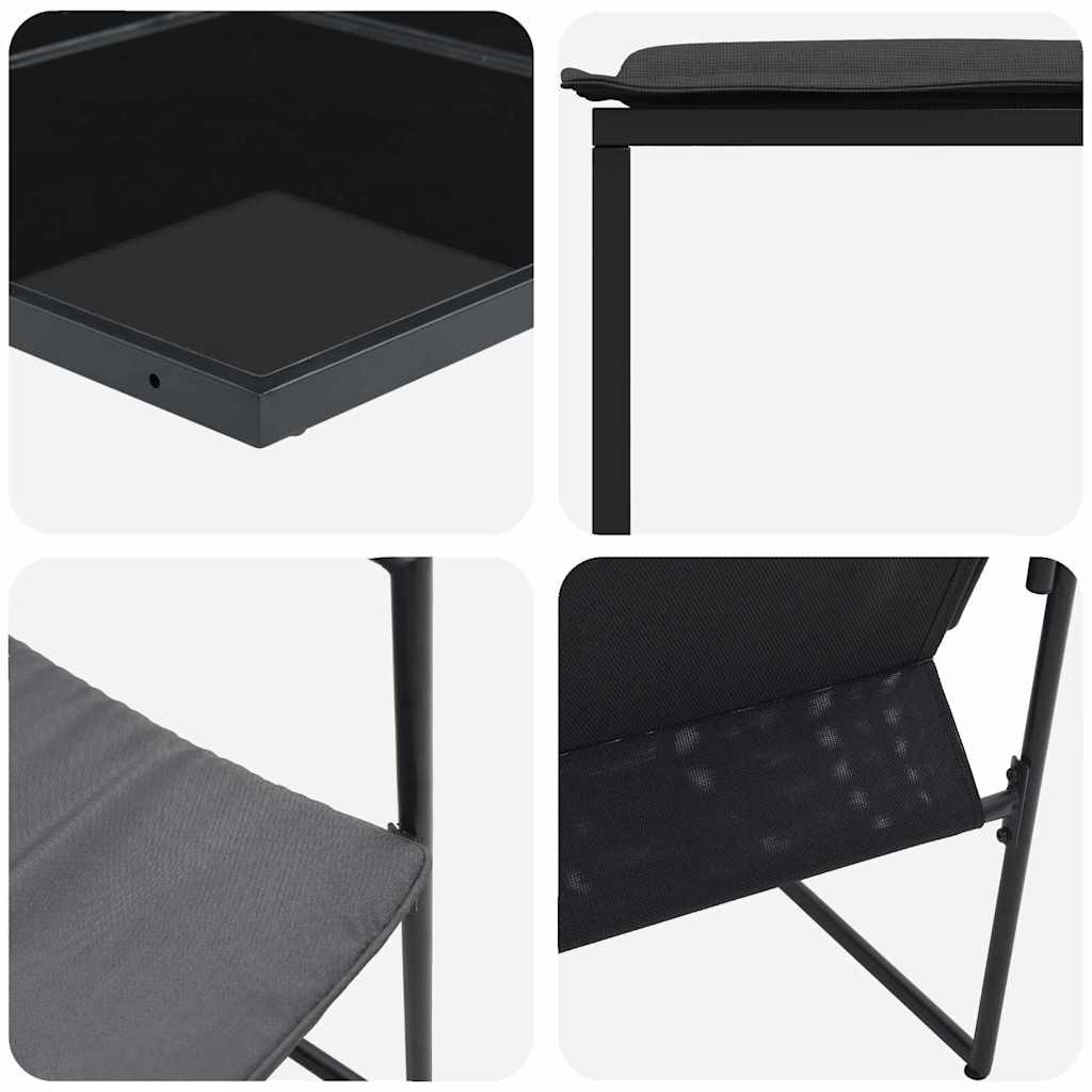 Vrtni set za objed 11 pcs Crna Čelik