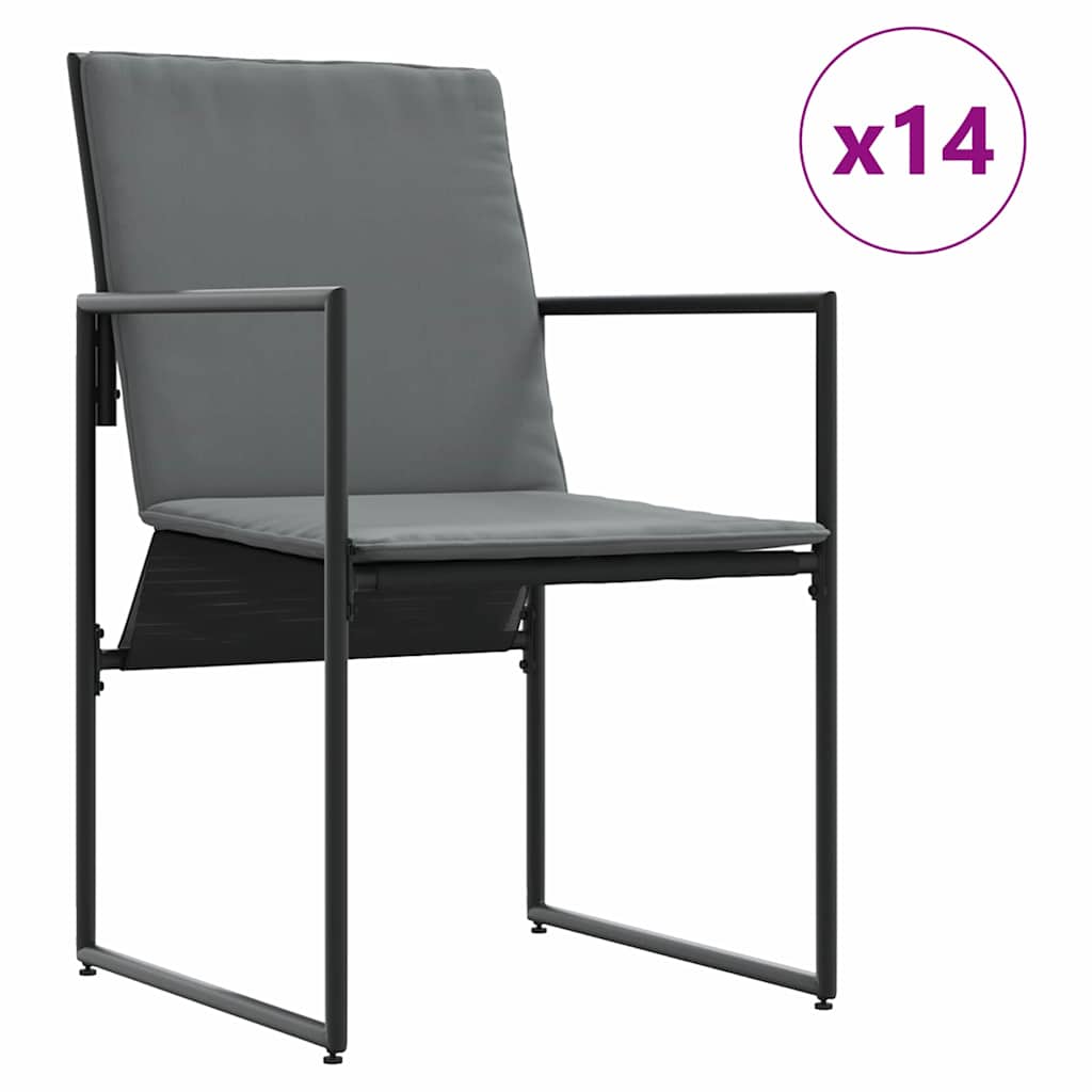 Vrtni set za objed 15 pcs Crna Čelik