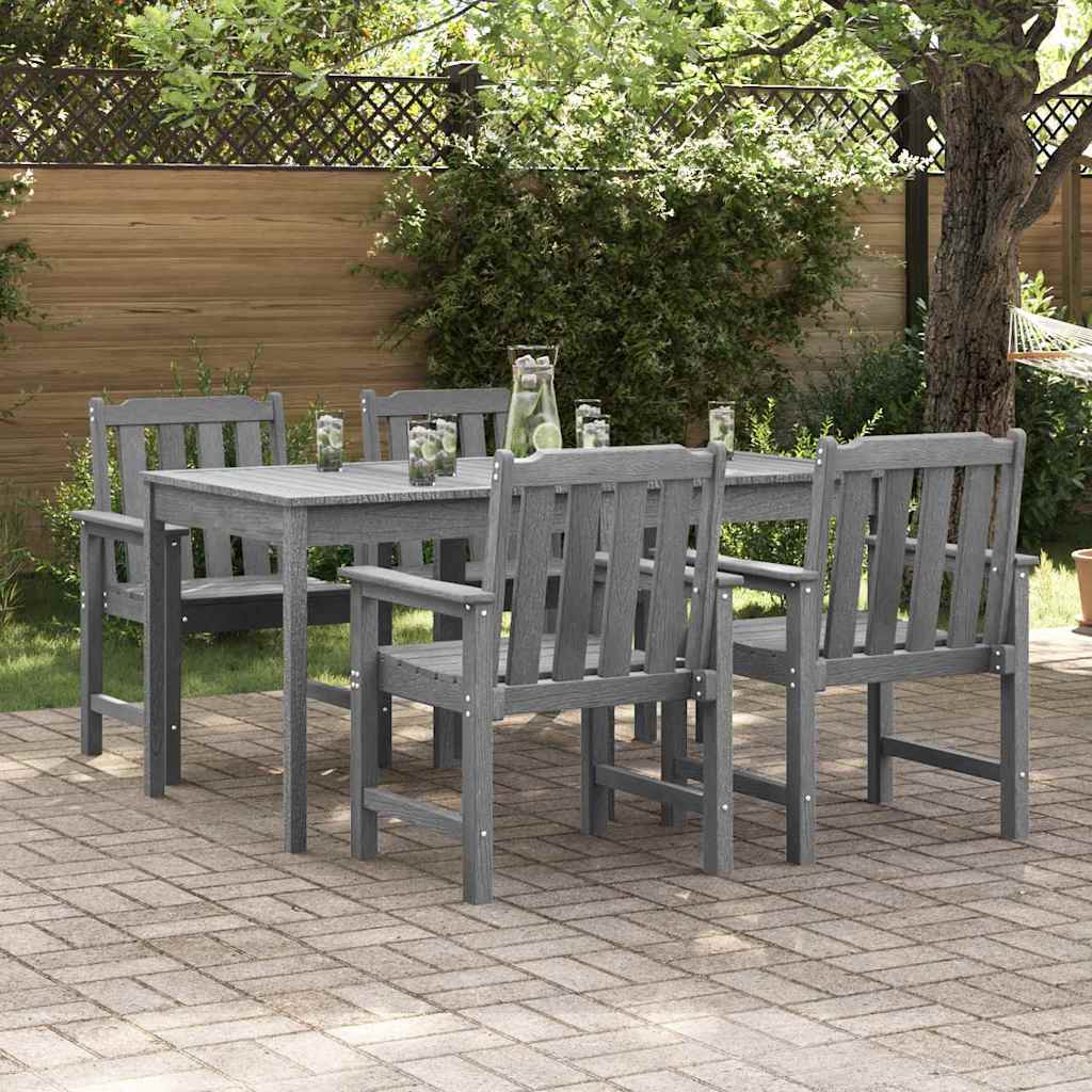 Vrtna stolica 4 pcs Svijetlo siva 65.5 x 59 x 88 cm Polietilen