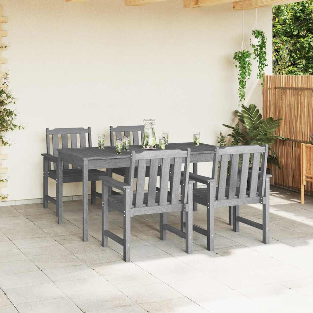 Vrtna stolica 4 pcs Svijetlo siva 65.5 x 59 x 88 cm Polietilen