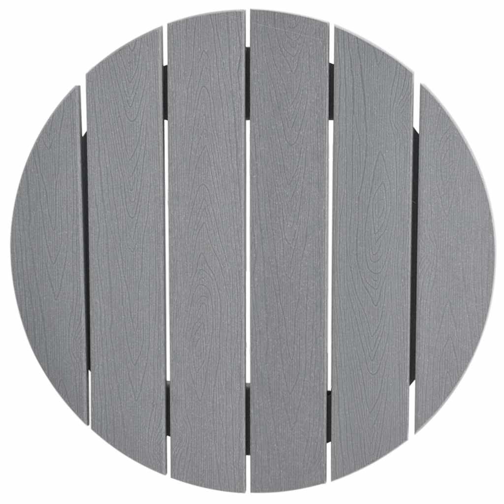 Set bar stolova za vrt 3 pcs Svijetlo siva HDPE
