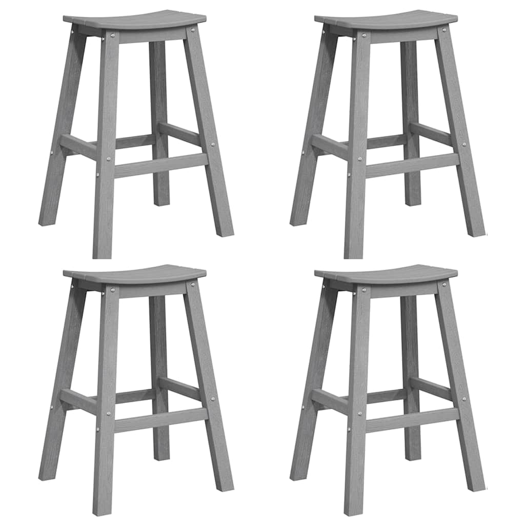 Set bar stolova za vrt 4 pcs Svijetlo siva HDPE