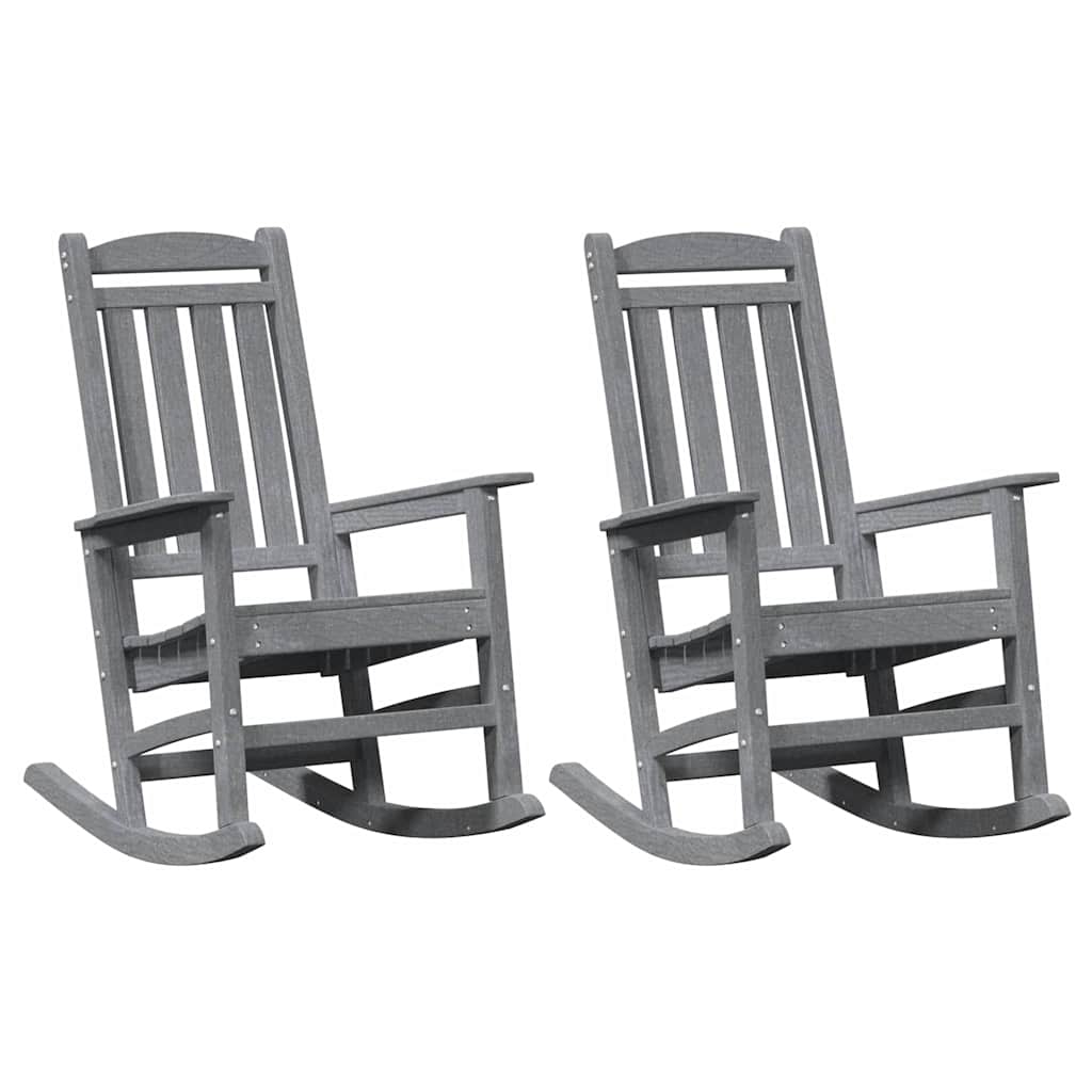 Ljuljačka 2 pcs Svijetlo siva 92 x 70 x 108 cm Polietilen