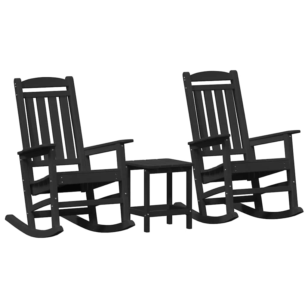 Ljuljačka 3 pcs Crna Polietilen