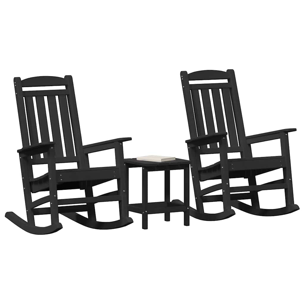 Ljuljačka 3 pcs Crna Polietilen