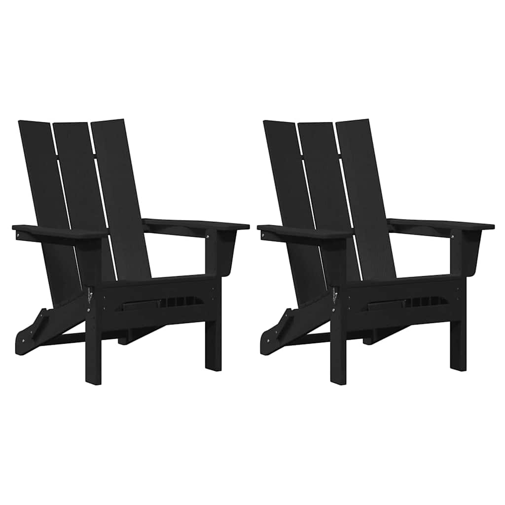 Vrtna stolica 2 pcs Crna 80.5 x 74.5 x 92 cm Polietilen