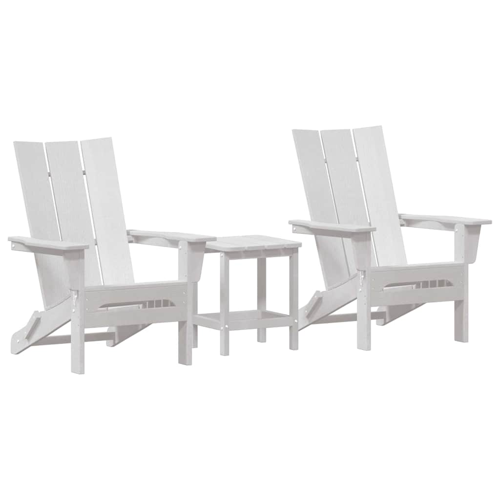 Vrtna stolica 3 pcs Bijelo 80.5 x 74.5 x 92 cm Polietilen