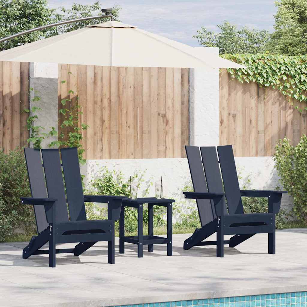 Vrtna stolica 3 pcs Mornarska 80.5 x 74.5 x 92 cm Polietilen