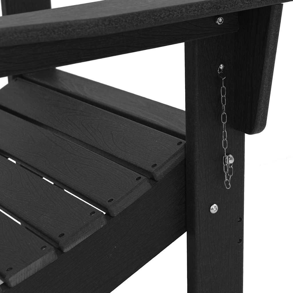 Vrtna stolica 3 pcs Crna 80.5 x 74.5 x 92 cm Polietilen