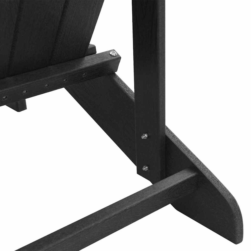 Vrtna stolica 3 pcs Crna Polietilen