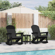 Set lounge namještaja za vrt 3 pcs Crna HDPE