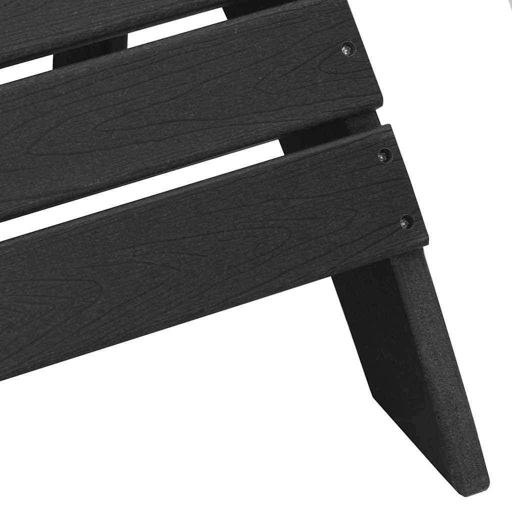 Vrtna stolica 3 pcs Crna Polietilen