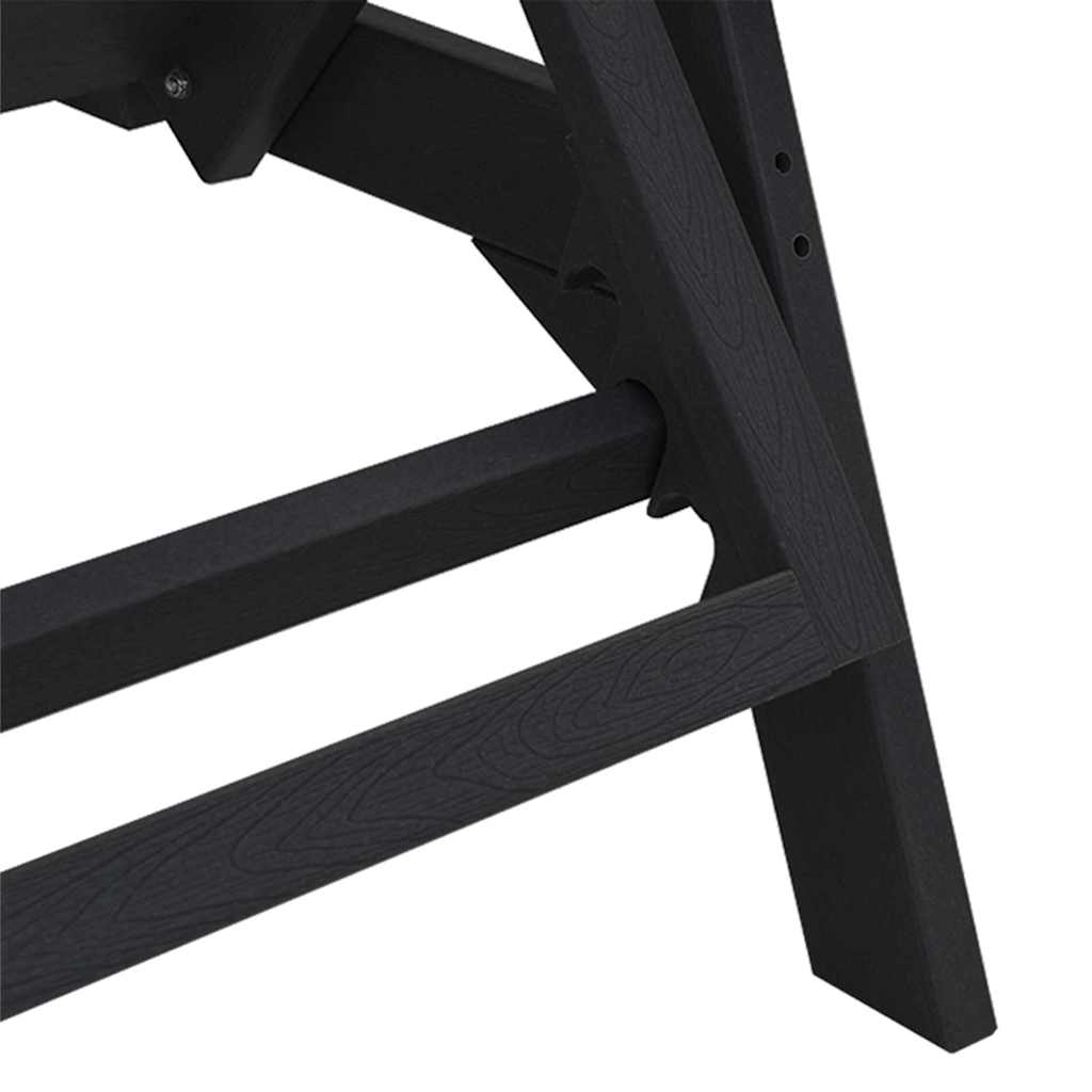 Ležaljka 2 pcs Crna 195,5 x 53 x 98,5 cm Polietilen