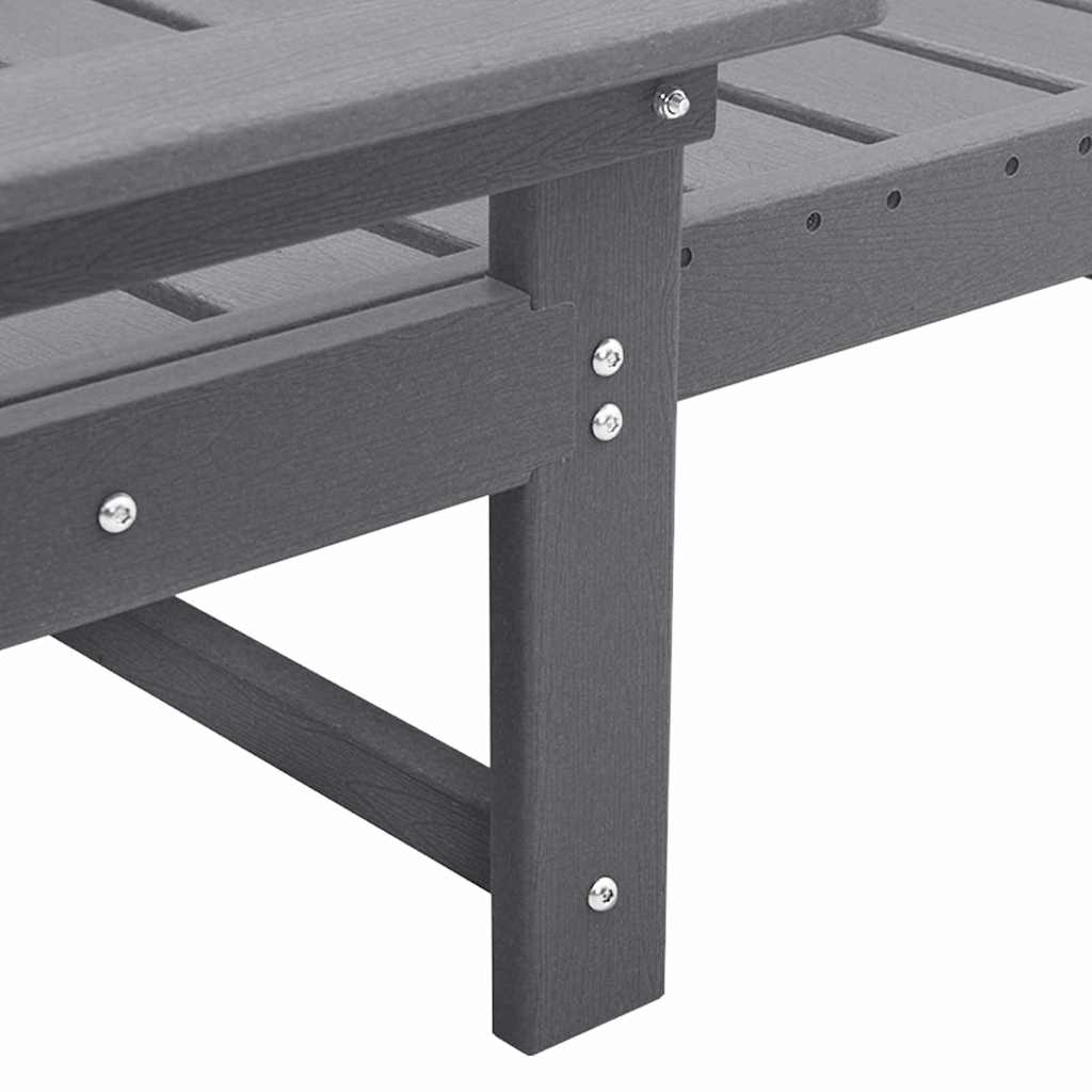 Ležaljka 2 pcs Svijetlo siva 195,5 x 53 x 98,5 cm Polietilen