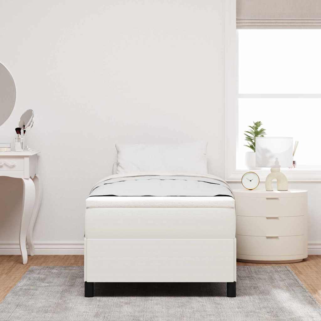 Krevet s opruga kutije Krema 80 x 200 cm Kordura tekstil