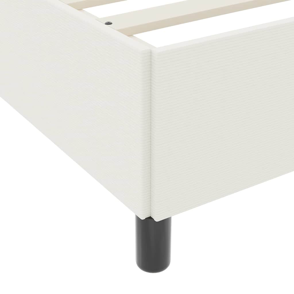 Krevet s opruga kutije Krem 90 x 190 cm Kordura tekstil