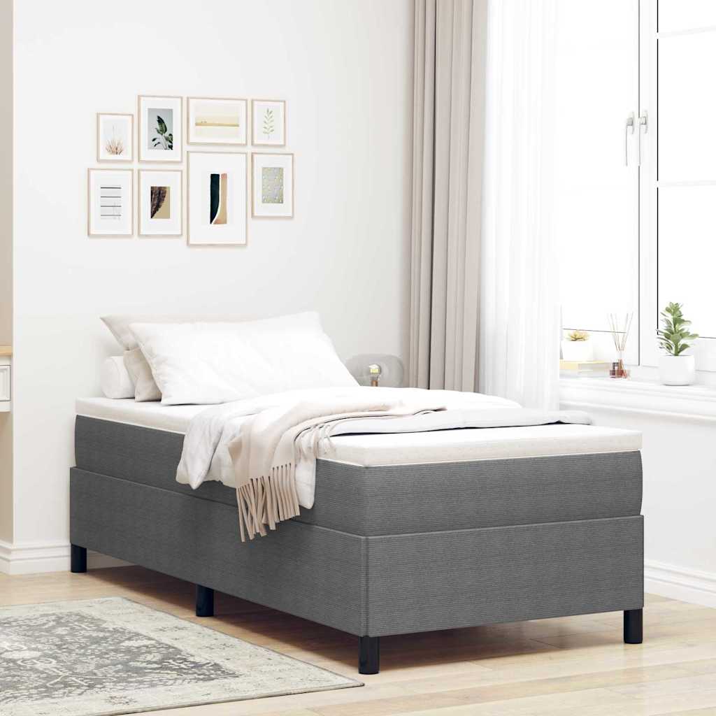 Krevet s opruga kutije Svjetlosiva 90 x 200 cm Kordura tekstil