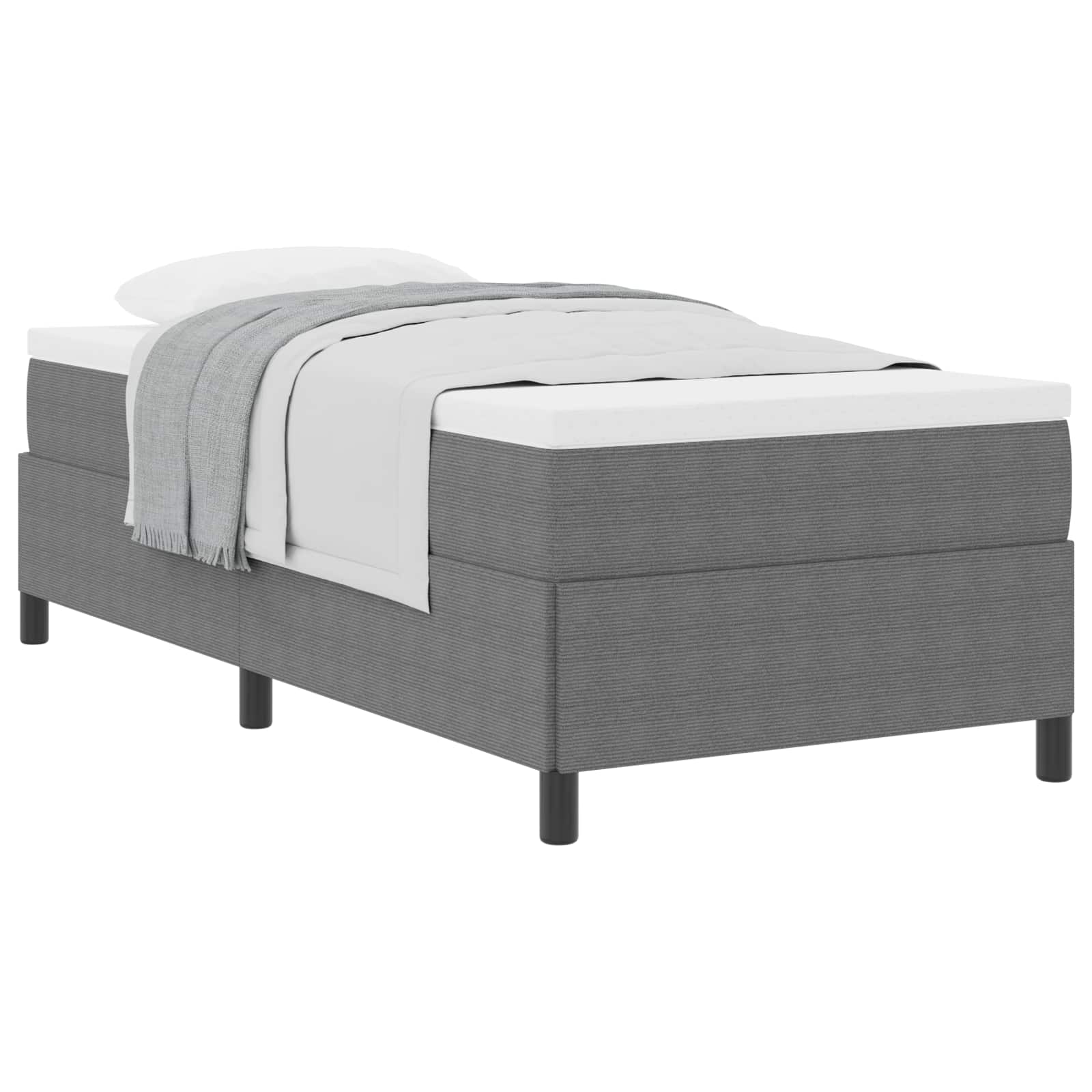 Krevet s opruga kutije Svjetlosiva 90 x 200 cm Kordura tekstil