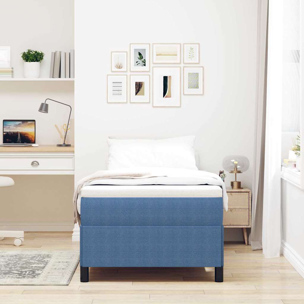 Krevet s opruga kutije Plava 100 x 200 cm Kordura tekstil