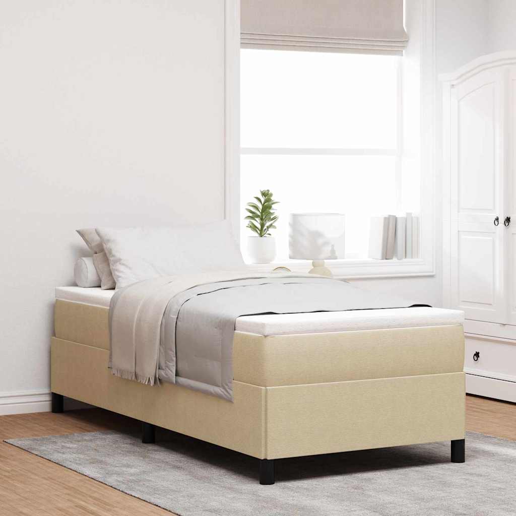 Krevet s opruga kutije Siva zelena 100 x 200 cm Kordura tekstil