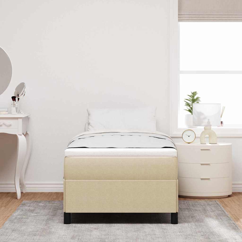 Krevet s opruga kutije Siva zelena 100 x 200 cm Kordura tekstil