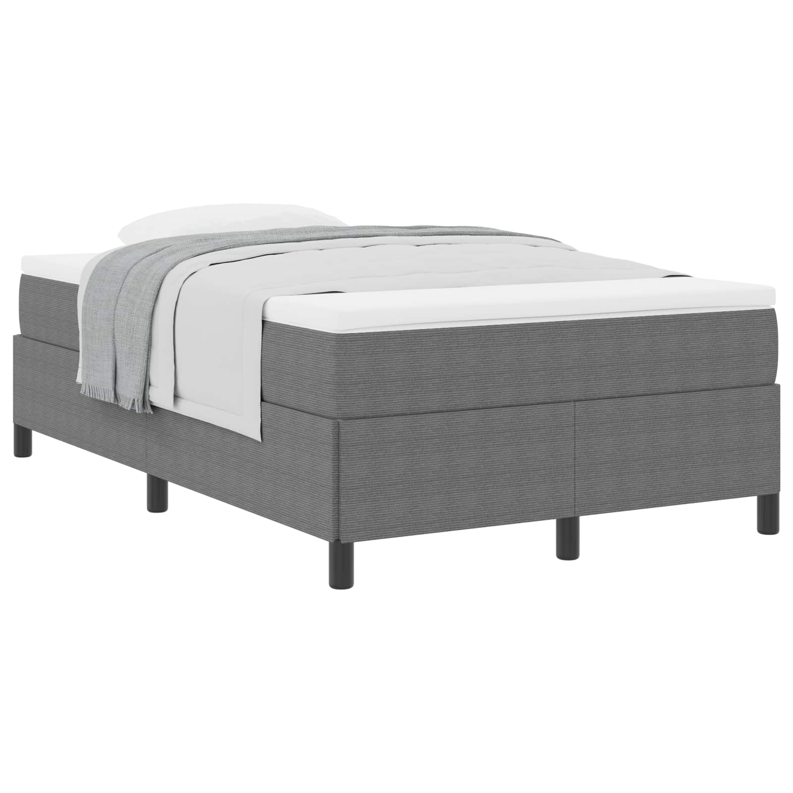 Krevet s opruga kutije Svjetlosiva 120 x 190 cm Kordura tekstil