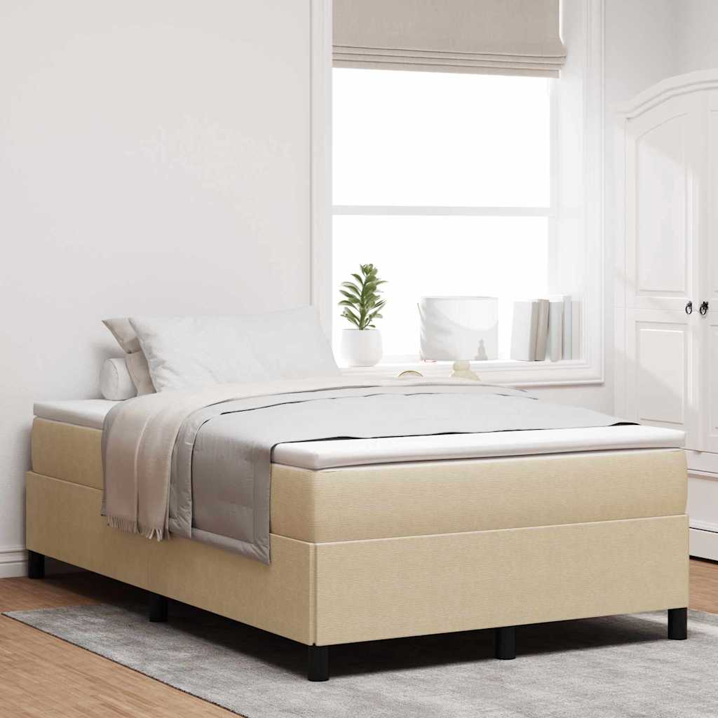 Krevet s opruga kutije Siva zelena 120 x 190 cm Kordura tekstil
