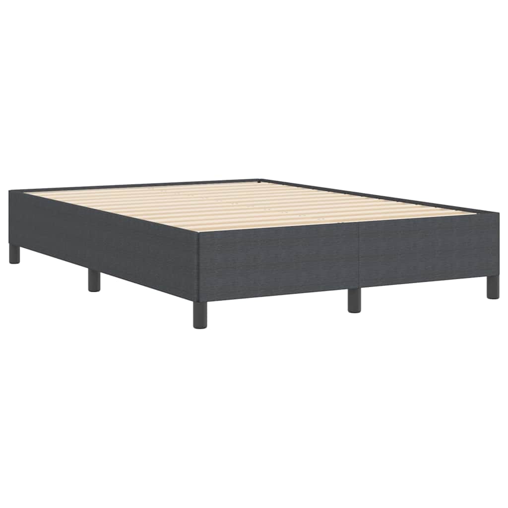 Krevet s opruga kutije Tamnosiva 140 x 200 cm Kordura tekstil