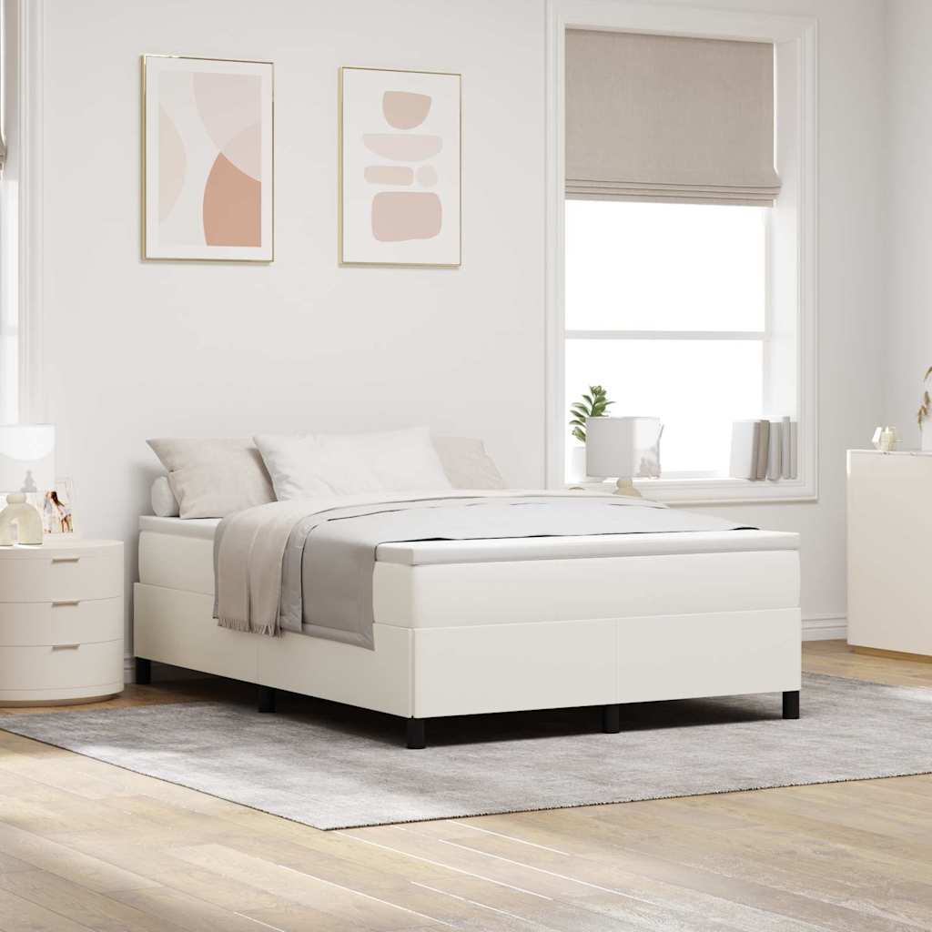 Krevet s opruga kutije Krem 160 x 200 cm Kordura tekstil
