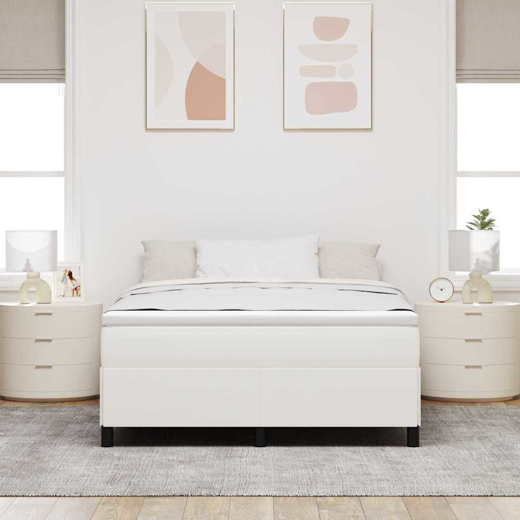 Krevet s opruga kutije Krem 160 x 200 cm Kordura tekstil