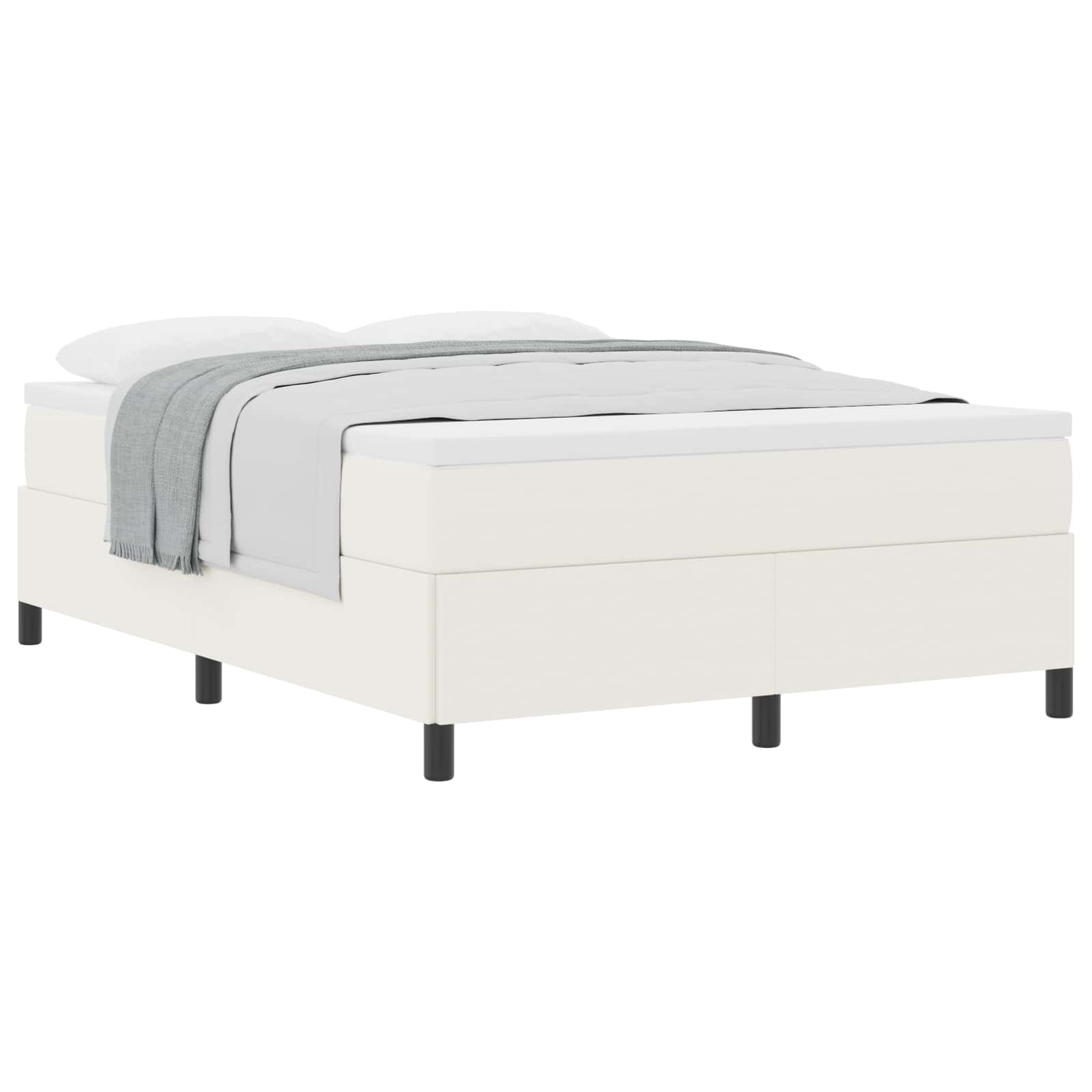Krevet s opruga kutije Krem 160 x 200 cm Kordura tekstil