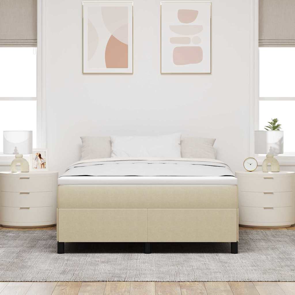 Krevet s opruga kutije Siva zelena 160 x 200 cm Kordura tekstil
