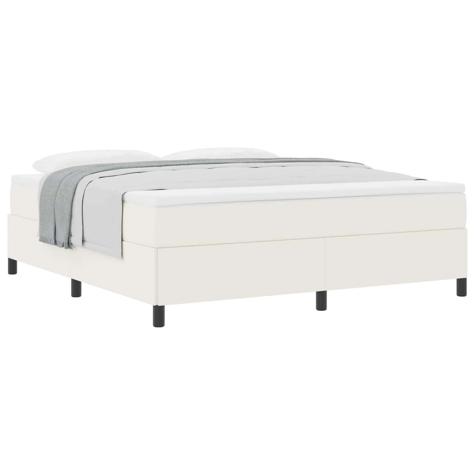 Krevet s opruga kutije Krem 180 x 200 cm Kordura tekstil