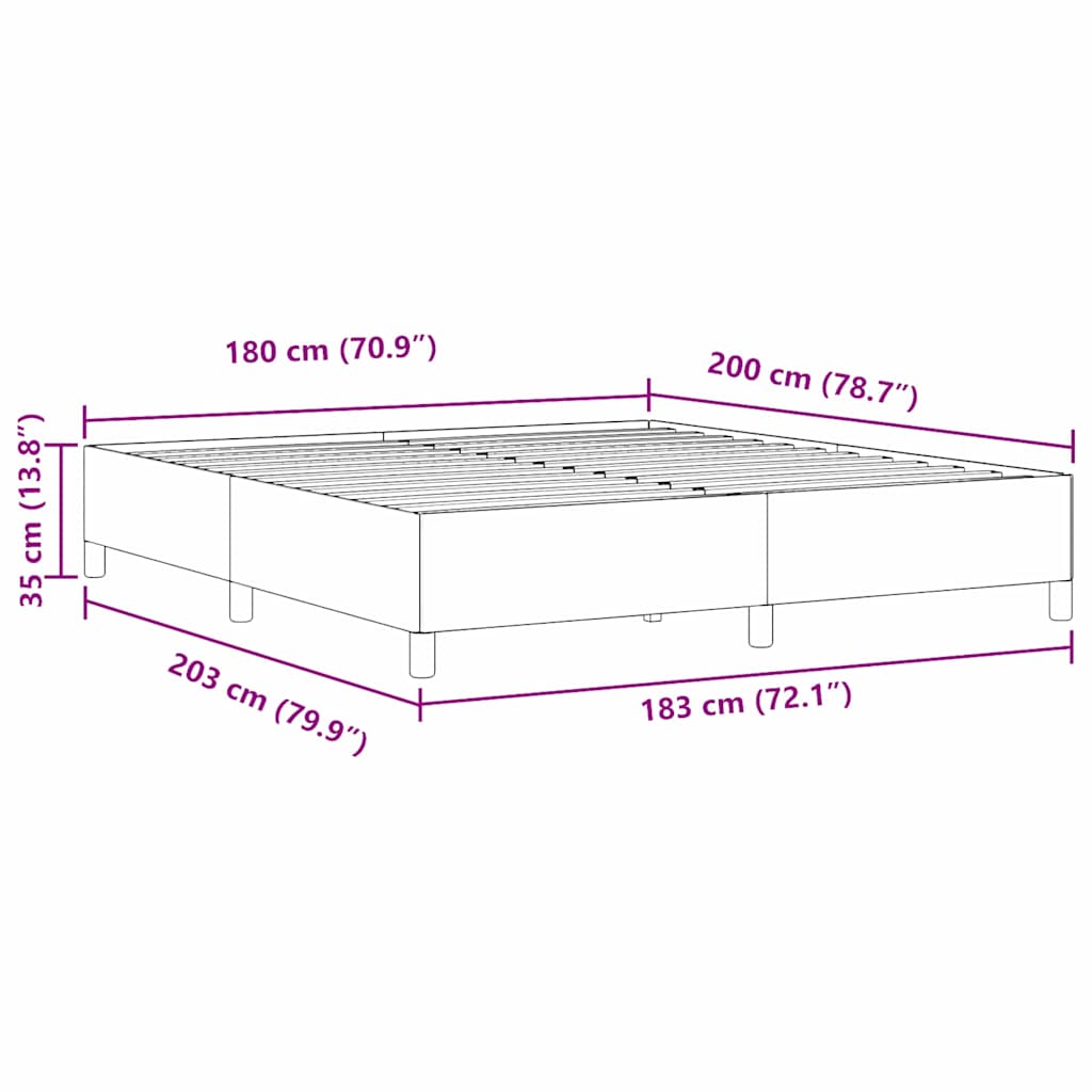 Krevet s opruga kutije Plava 180 x 200 cm Kordura tekstil