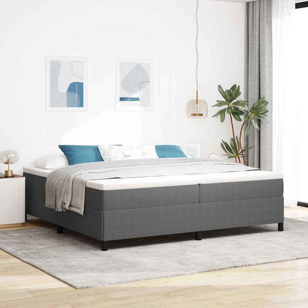 Krevet s opruga kutije Svjetlosiva 200 x 200 cm Kordura tekstil